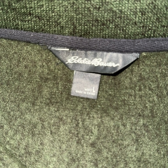 Eddie Bauer Mens Heavyweight Radiator Fleece Quarter Snap Pullover - Picture 5 of 8